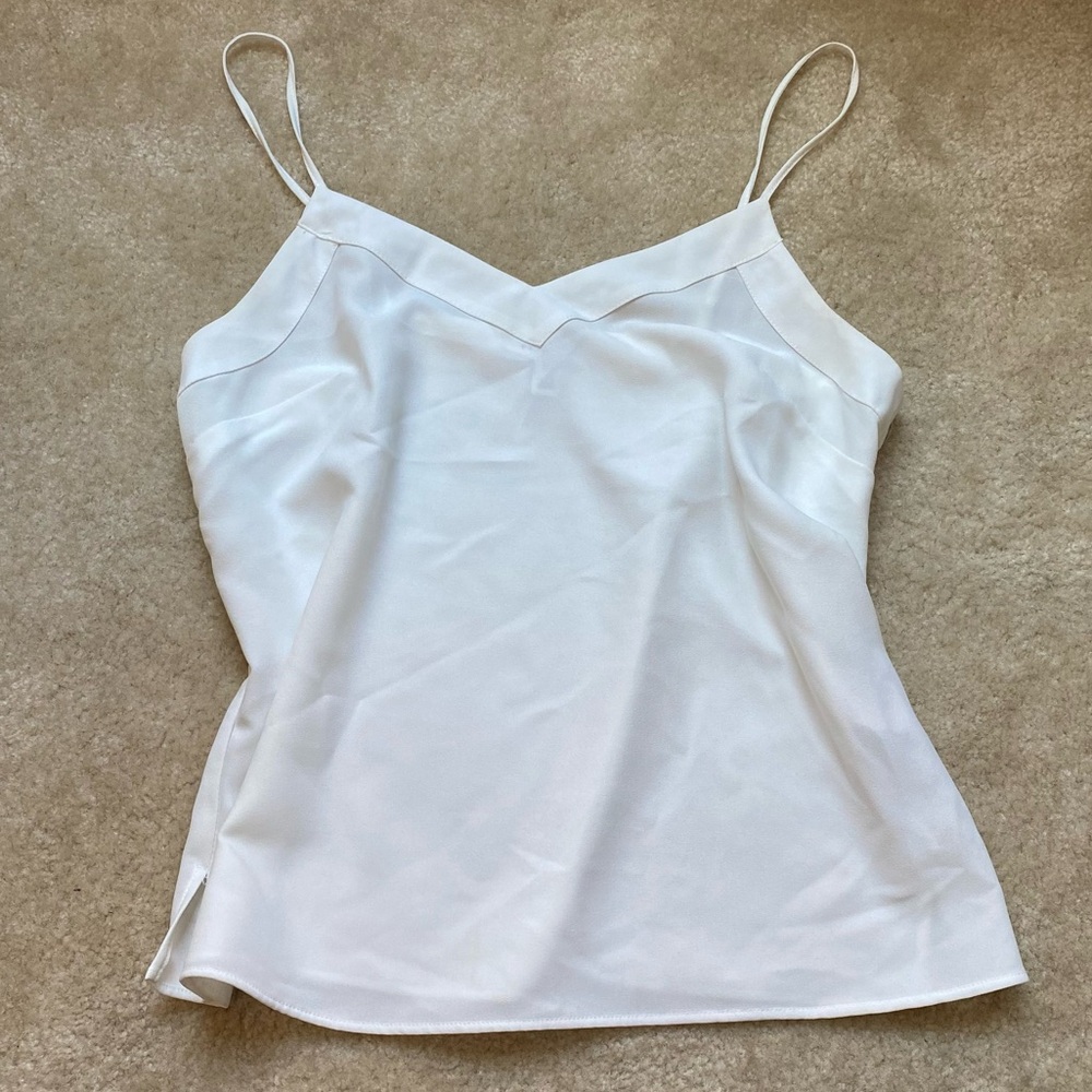 Topshop White Cami Top Camisole Blouse in Size 6